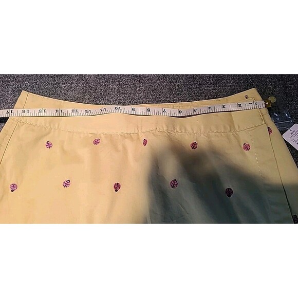 New NWT Kate Hill Casual Apple Green Embroidered Ladybug Skort Size 10 - Picture 9 of 12